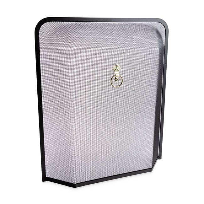 Silverflame 24" Fire Guard with Brass Handle 